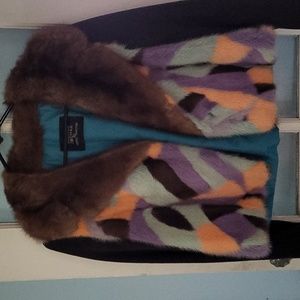 Vintage dyed mink jacket by Emeric Partos